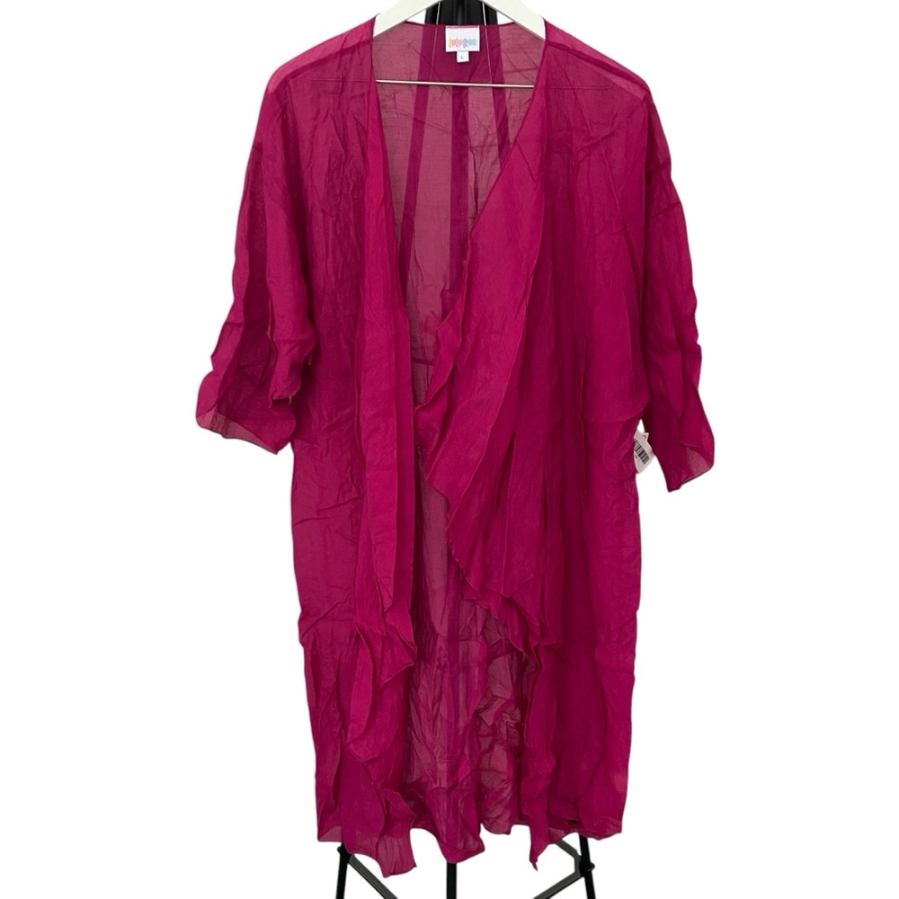 NWT LuLaRoe Women's 3/4 Sleeve Shirley Kimono Top Size Large - Beach Pool Wrap